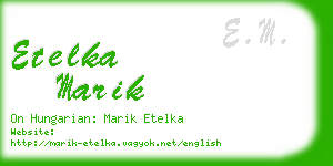 etelka marik business card